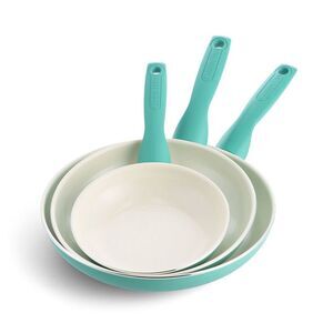 GreenPan -  Rio 3pk Frypan Set Turquoise Turquoise